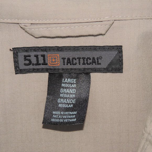 Men's 5.11 Tactical long sleeve shirt with roll up tabs - Picture 2 of 5